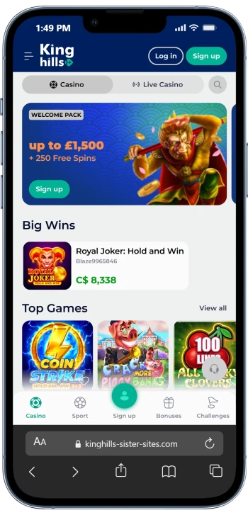 Kinghills Casino sister sites