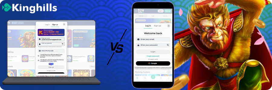 Kinghills Registration vs. Login